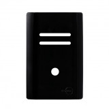 Placa p/ 2 Interruptores + furo 4x2 - Novara Preto Brilhante 